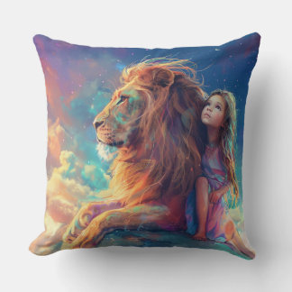 Le Lion à côté de moi - Coussin de jet pour enfant