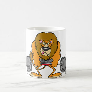 Le lion Lifing pèse la tasse