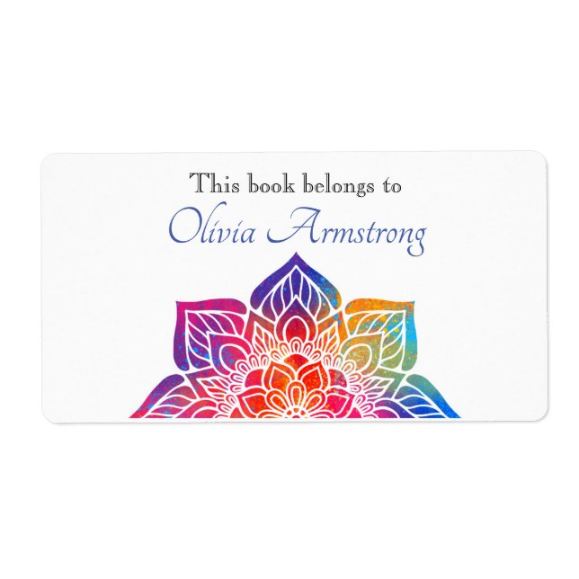 Le Livre Mandala Fleur Arc En Ciel Appartient À (Devant)
