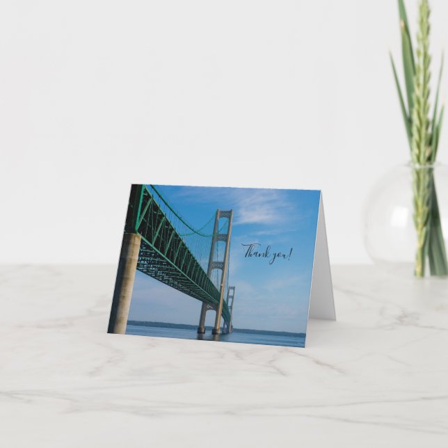 Le long du Carte de remerciements du pont Mackinac (Devant)