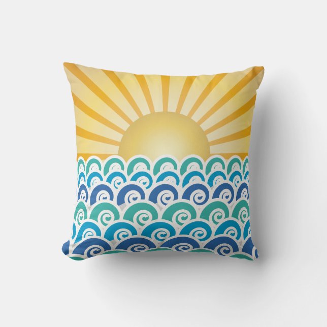 Le long du coussin bleu de vagues (Recto)