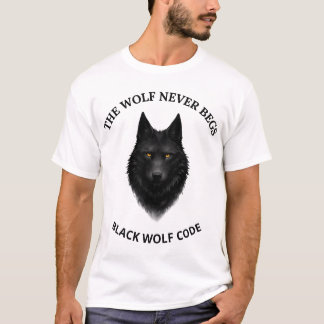 Le Loup Ne Mendie Jamais T-Shirt Graphique Black W