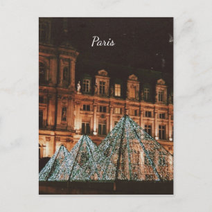 Le Louvre, Paris, France Holiday Postcard