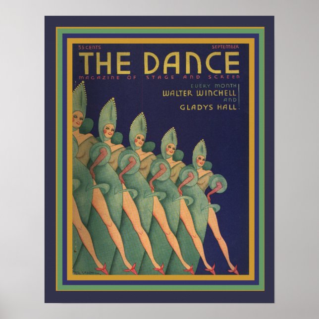 Le magazine Dance Couverture - Poster Art Déco 16  (Devant)