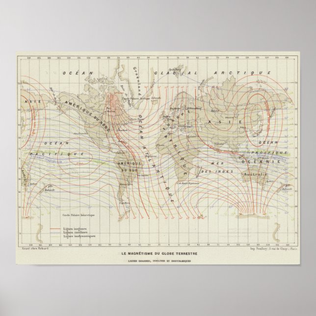 Le Magnetisme du Globe Terrestre Poster (Front)