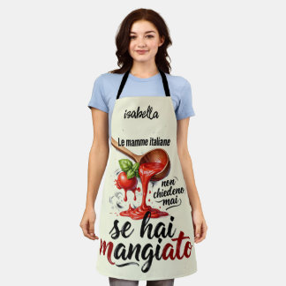 Le Mamme Italiane Funny Italian Mom Kitchen  Apron