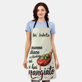Le Mamme Italiane Funny Italian Mom Kitchen  Apron