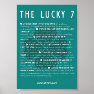 Le manifeste Lucky 7 - affiche 5x7