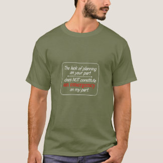 Le manque du T-shirt des hommes de planification…