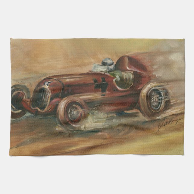 Le Mans Racecar by Ethan Harper Kitchen Towel (Horizontal)
