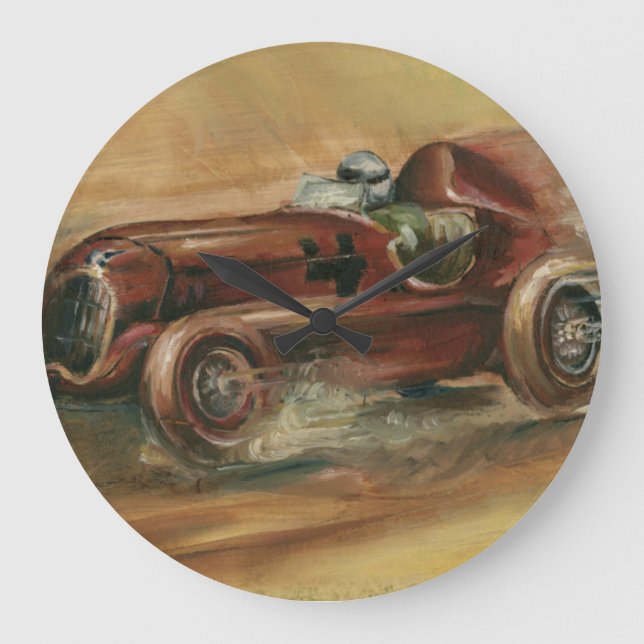 Le Mans Racecar by Ethan Harper Large Clock (Front)