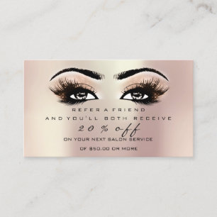 Le maquillage rose de carte de référence de salo