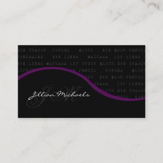 Le maquilleur composent le carte de visite de (Devant)