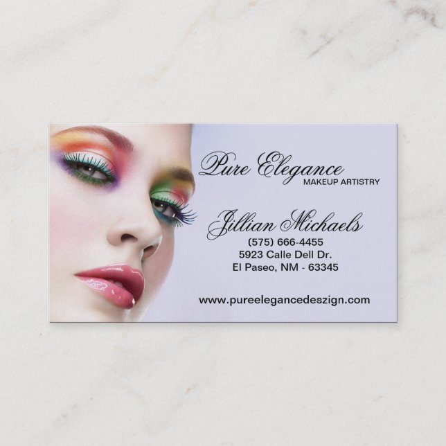 Le maquilleur composent le carte de visite de (Devant)