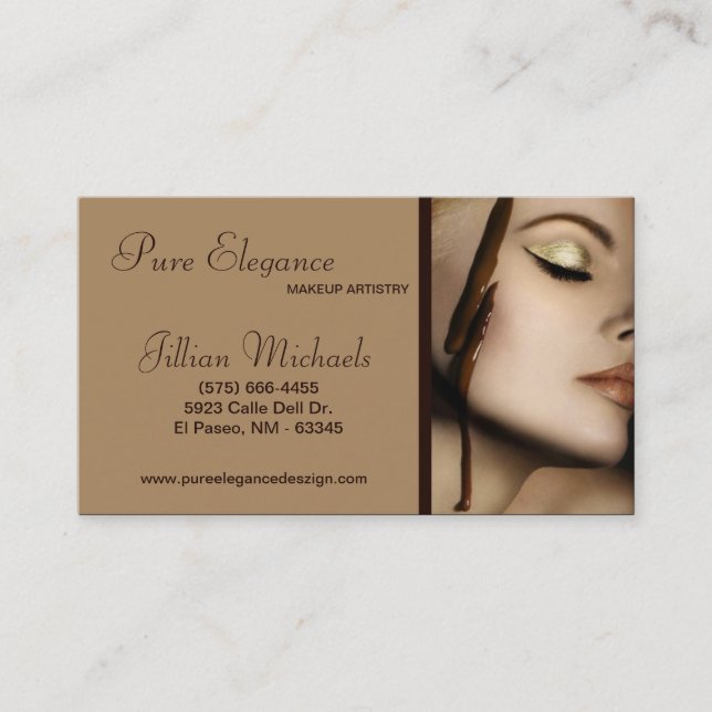 Le maquilleur composent le carte de visite de (Devant)