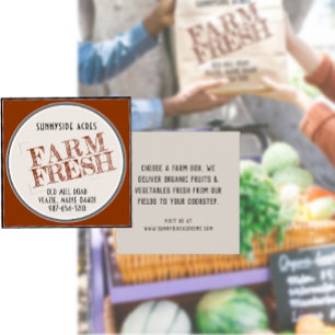 Le marché des fermiers Cartes de visite frais