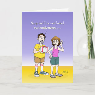 Le mari se souvient ! Carte Anniversaire
