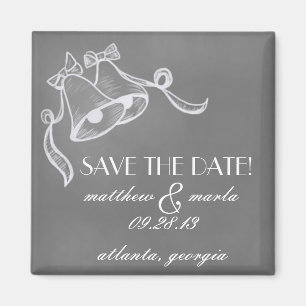 Le mariage Bells vintage magnet "font gagner date"