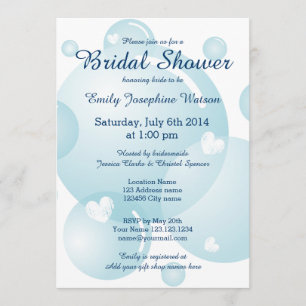 Le mariage bleu bouillonne les invitations