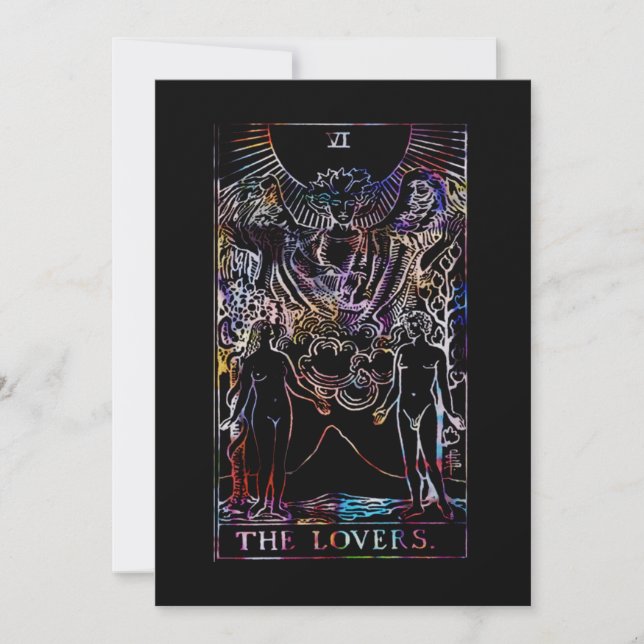 Le Mariage de la carte Tarot Lovers (Devant)