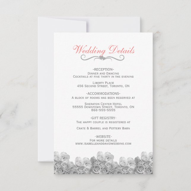 Le MARIAGE élégant DÉTAILLE LA CARTE de CLÔTURE (Devant)