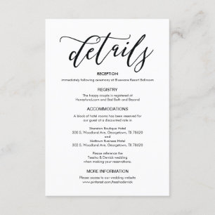 Le mariage parfait détaille la carte de clôture