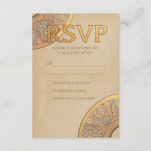 Le mariage RSVP carde l'or Nouveau Deco de  