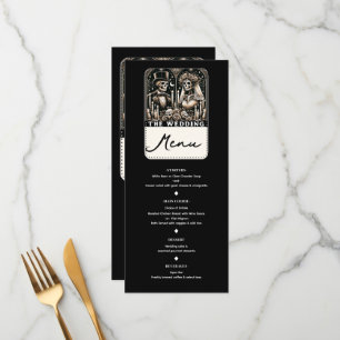 LE MARIAGE Tarot Squelettes Mariée & Marié Menu