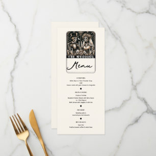 LE MARIAGE Tarot Squelettes Mariée & Marié Menu