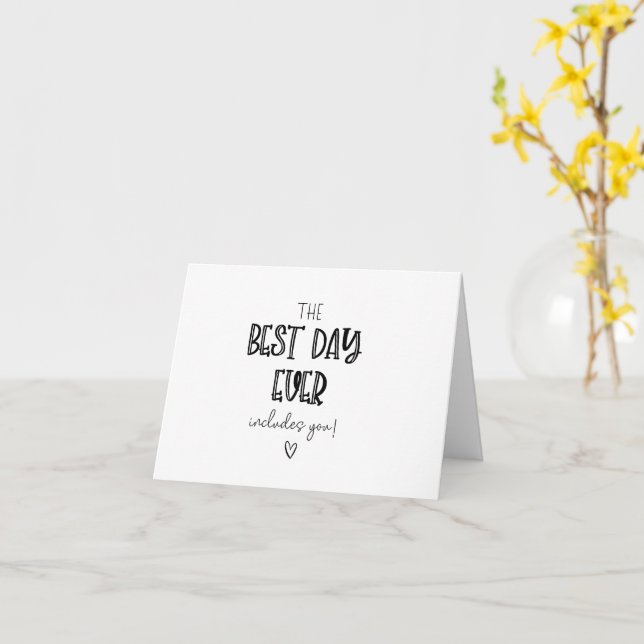 Le meilleur jour jamais la carte pliée (Fleur jaune)