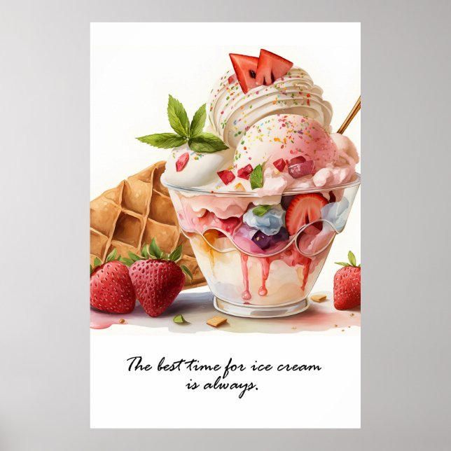 Le meilleur moment pour poster à la crème glacée (Devant)