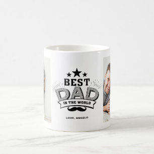 Le meilleur papa dans la tasse de collage de photo