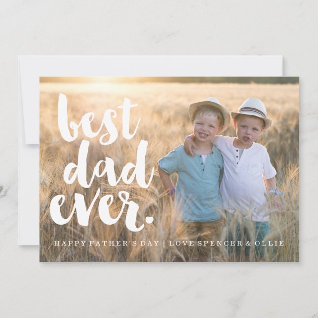 LE MEILLEUR PAPA JAMAIS | CARTE FÊTE DES PÈRES (Devant)