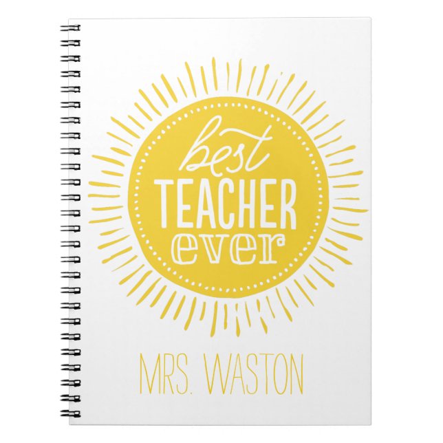 Le meilleur professeur jamais, carnet fait sur (Devant)