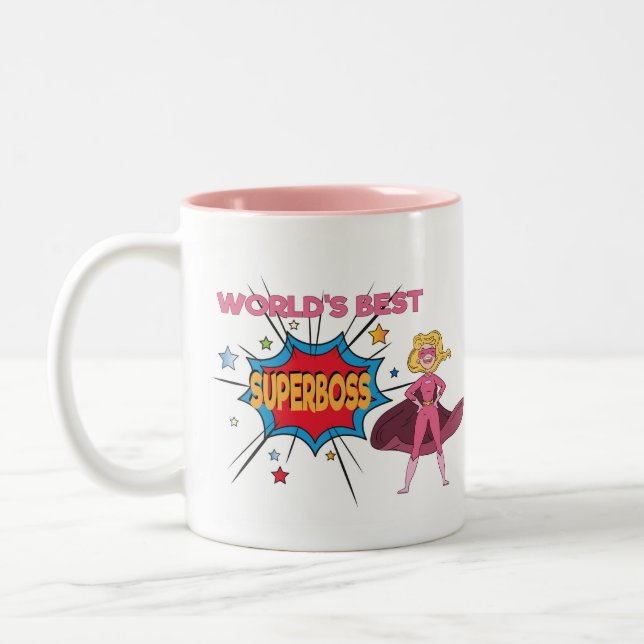 Le meilleur SUPERBOSS du monde - tasse drôle de (Gauche)