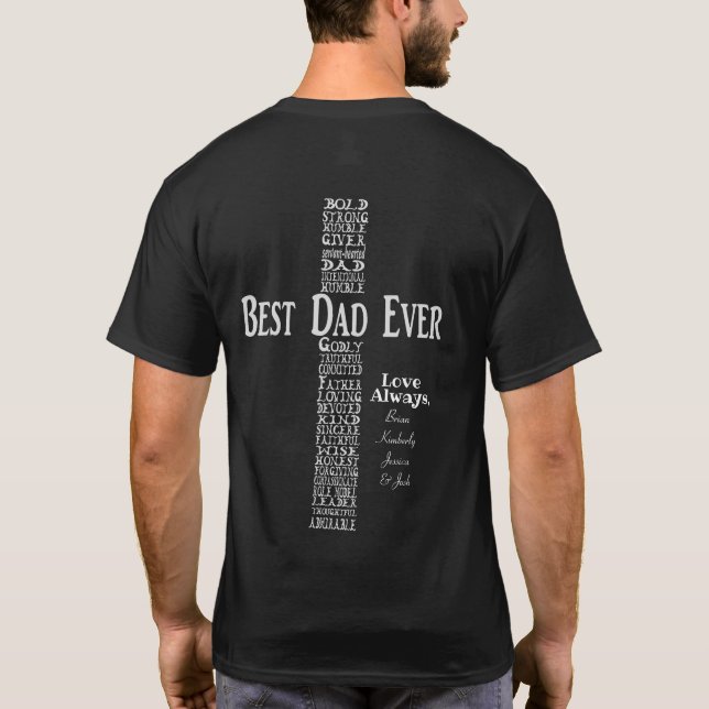 Le Meilleur T-shirt de papa, le cadeau de Christia (Dos)
