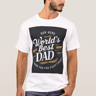 Le meilleur T-shirt papa du monde - Notre héros | 