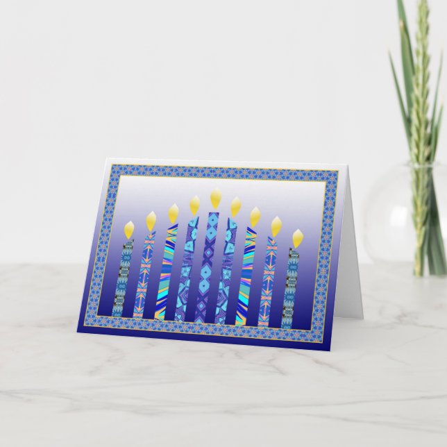 Le menorah de Hanoukka mire la carte (Devant)