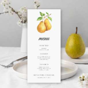 Le menu de la douche de mariée à la poire parfaite