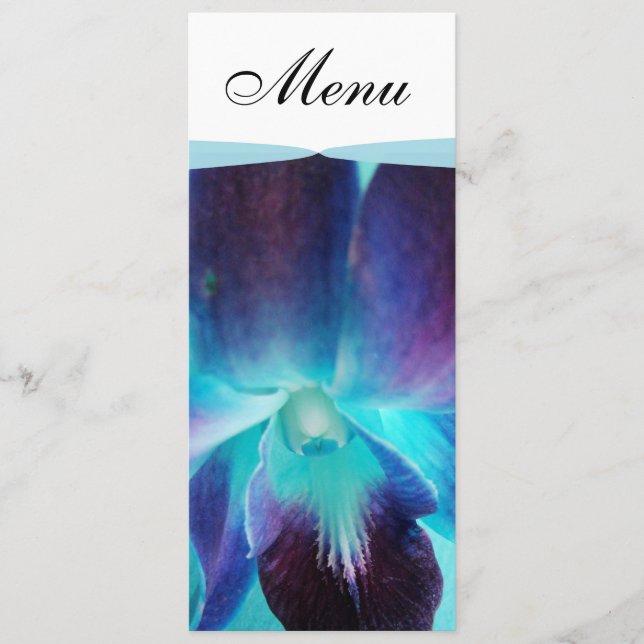 Le menu de mariage d'orchidée bleue (Devant)