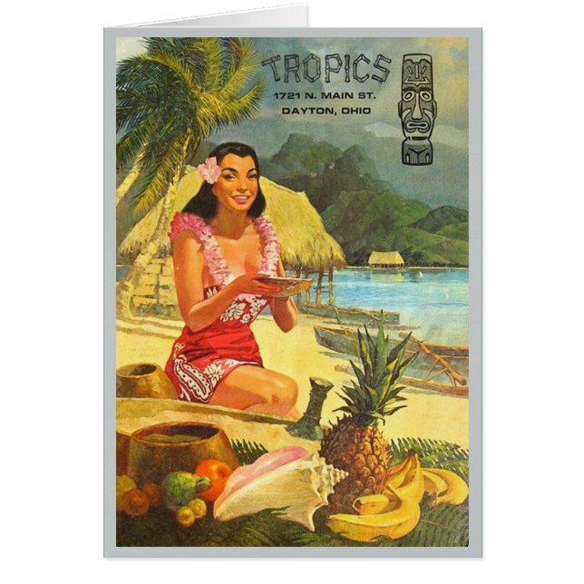 Le menu Tiki classique des Tropics (Devant)