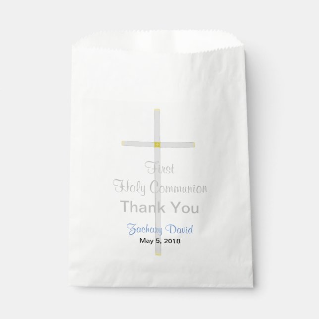 Le Merci Bleu du Fils Communion Favoriser les sacs (Devant)