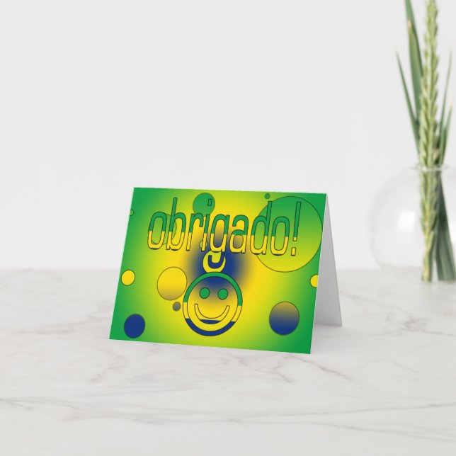 Le Merci brésilien de cadeaux/Obrigado font face (Devant)