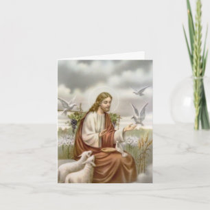 Le Merci funèbre carde   Jésus avec les colombes 3