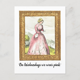 "Le Mercredi Nous Portons Rose" Funny Carte Postal