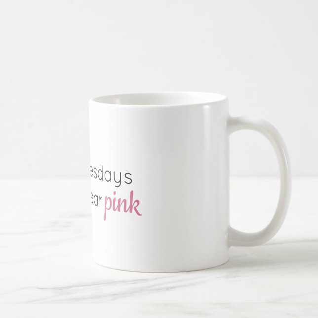 Le mercredi nous utilisons la tasse moyenne de (Droite)