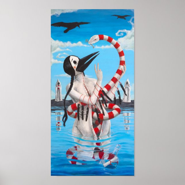 "Le Messager" par Christiane Cegavske Poster (Devant)