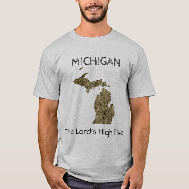 Le Michigan - le T-shirt de High cinq du seigneur (Devant)