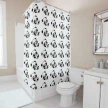 le mignon Panda porte un rideau de douche