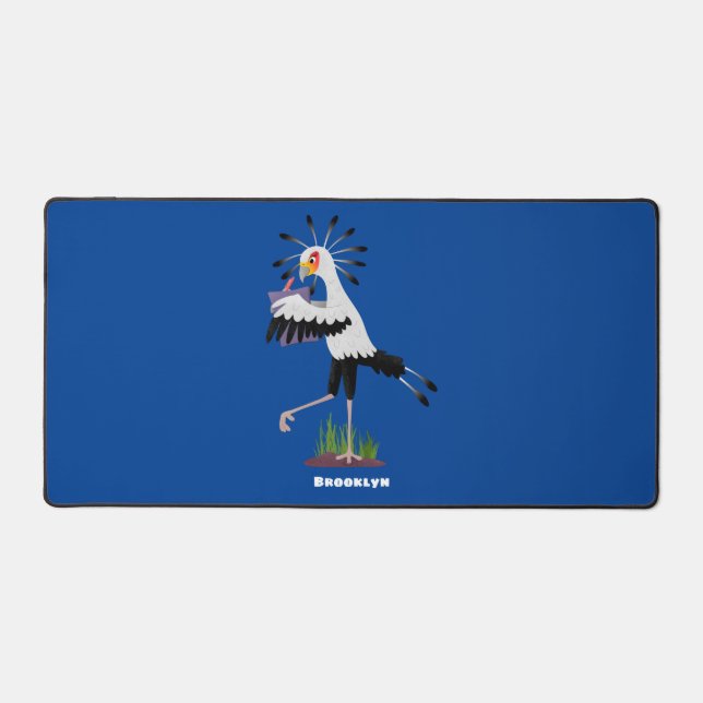 Le mignon secrétaire oiseau écrire des notes dessi (Recto)